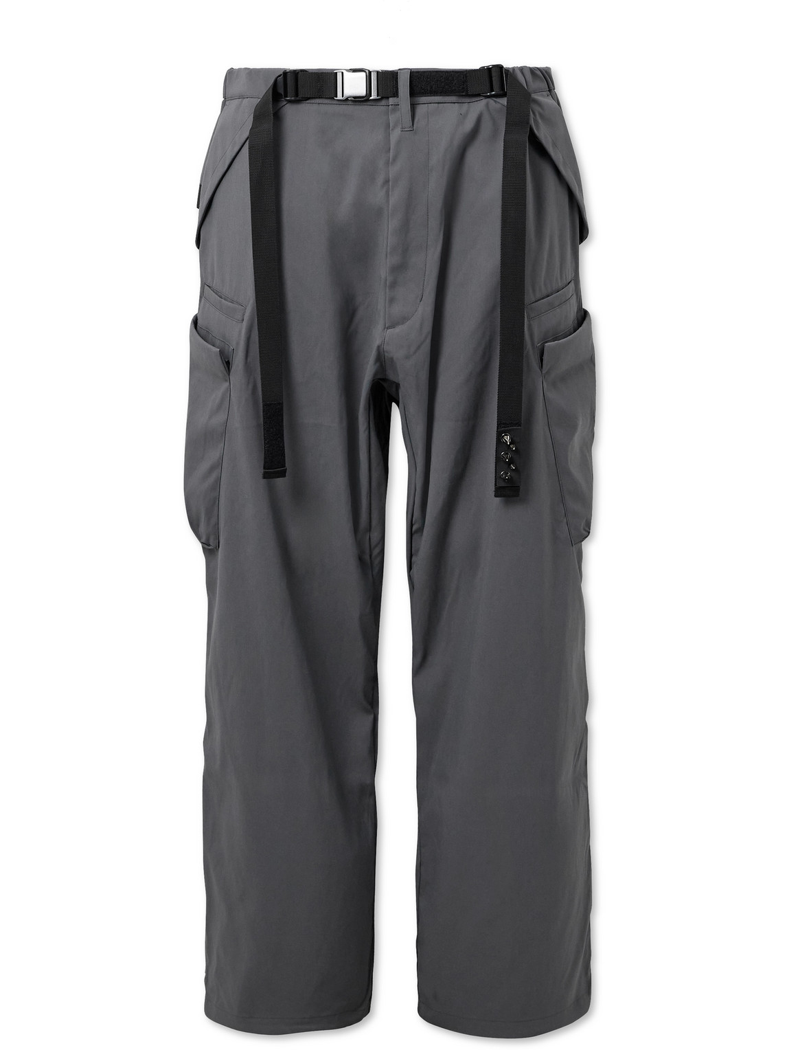 Acronym P55-m Belted Stretch-shell Cargo Trousers In Gray