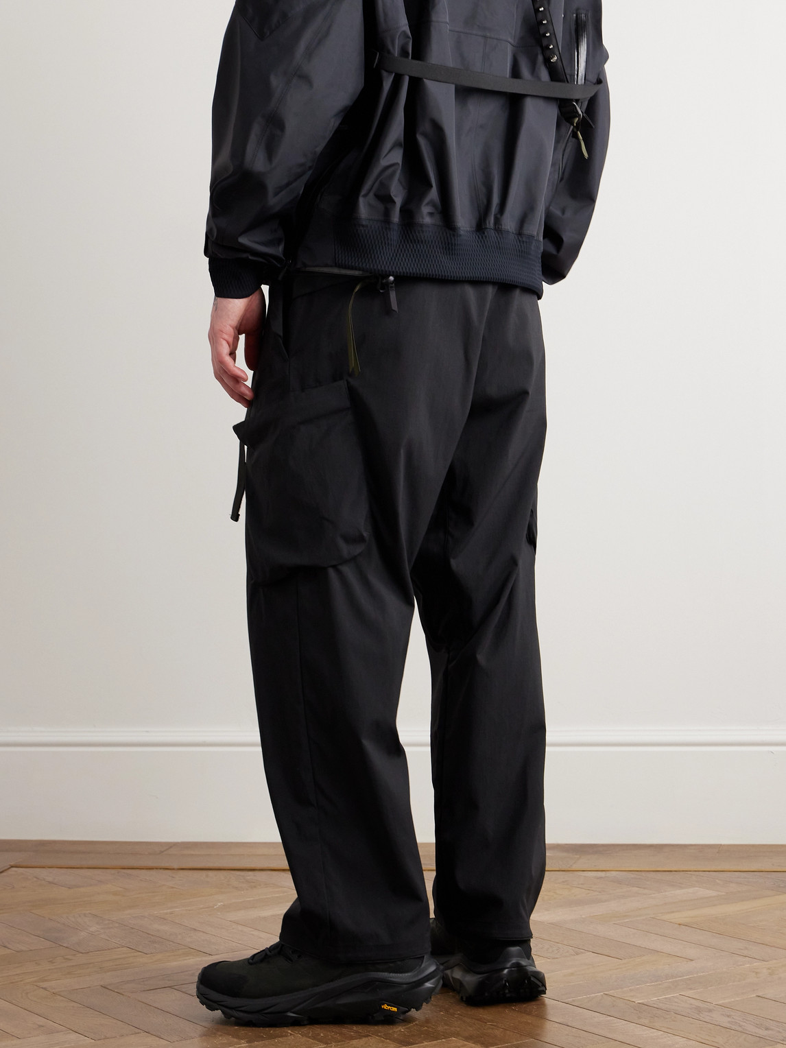 Shop Acronym P55-m Belted Stretch-shell Cargo Trousers In Black