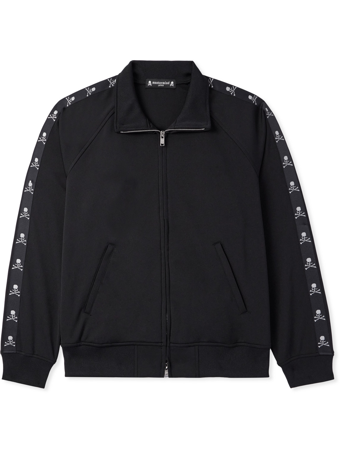 Mastermind Japan Striped Jersey Track Jacket In Black
