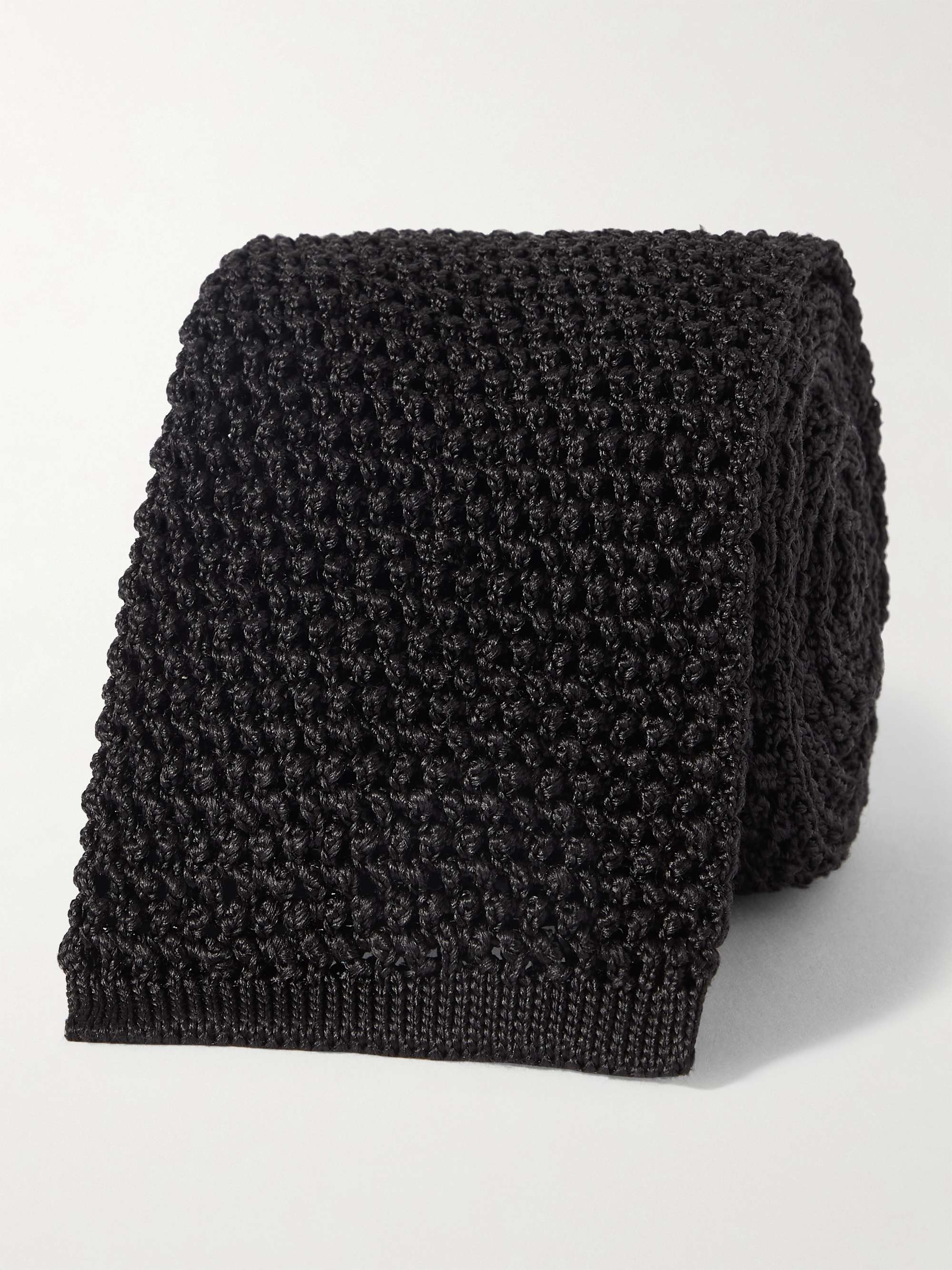 TOM FORD 7.5cm Knitted Silk Tie,Black