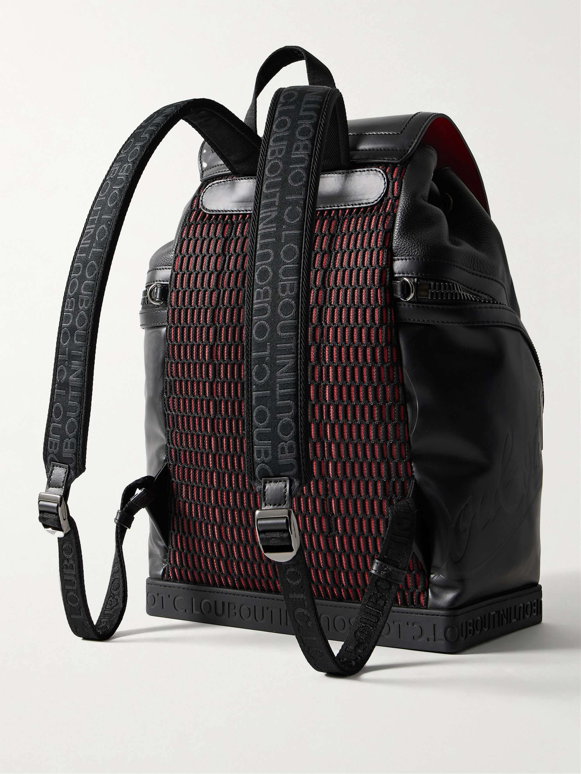 CHRISTIAN LOUBOUTIN Explorafunk RubberTrimmed FullGrain Leather