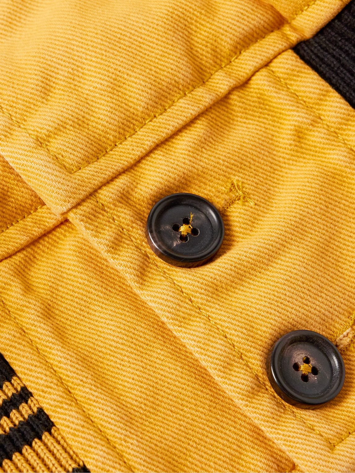 Shop Bode Banbury Cotton-twill Bomber Jacket In Yellow