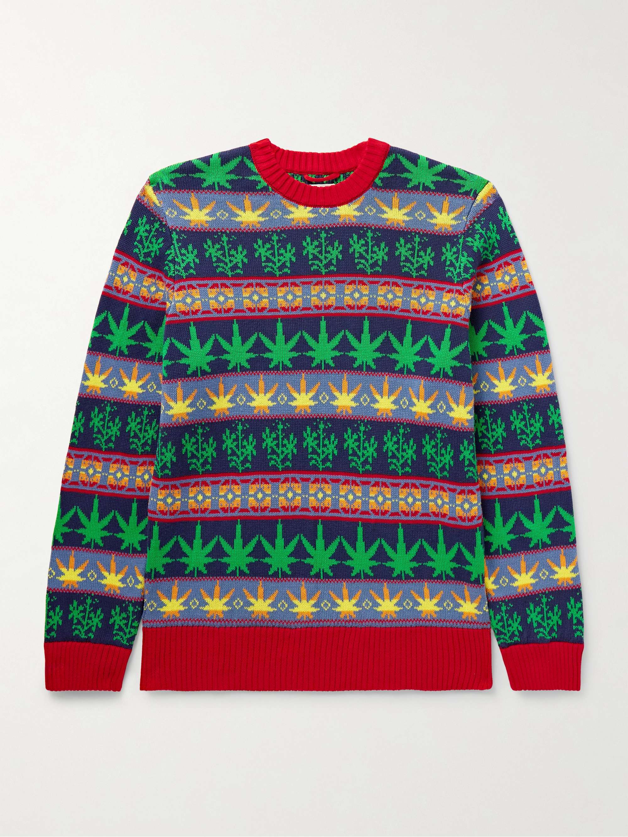 BODE Marin Jacquard-Knit Cotton Sweater for Men | MR PORTER BODE Marin Jacquard-Knit Cotton Sweater for Men | MR PORTER