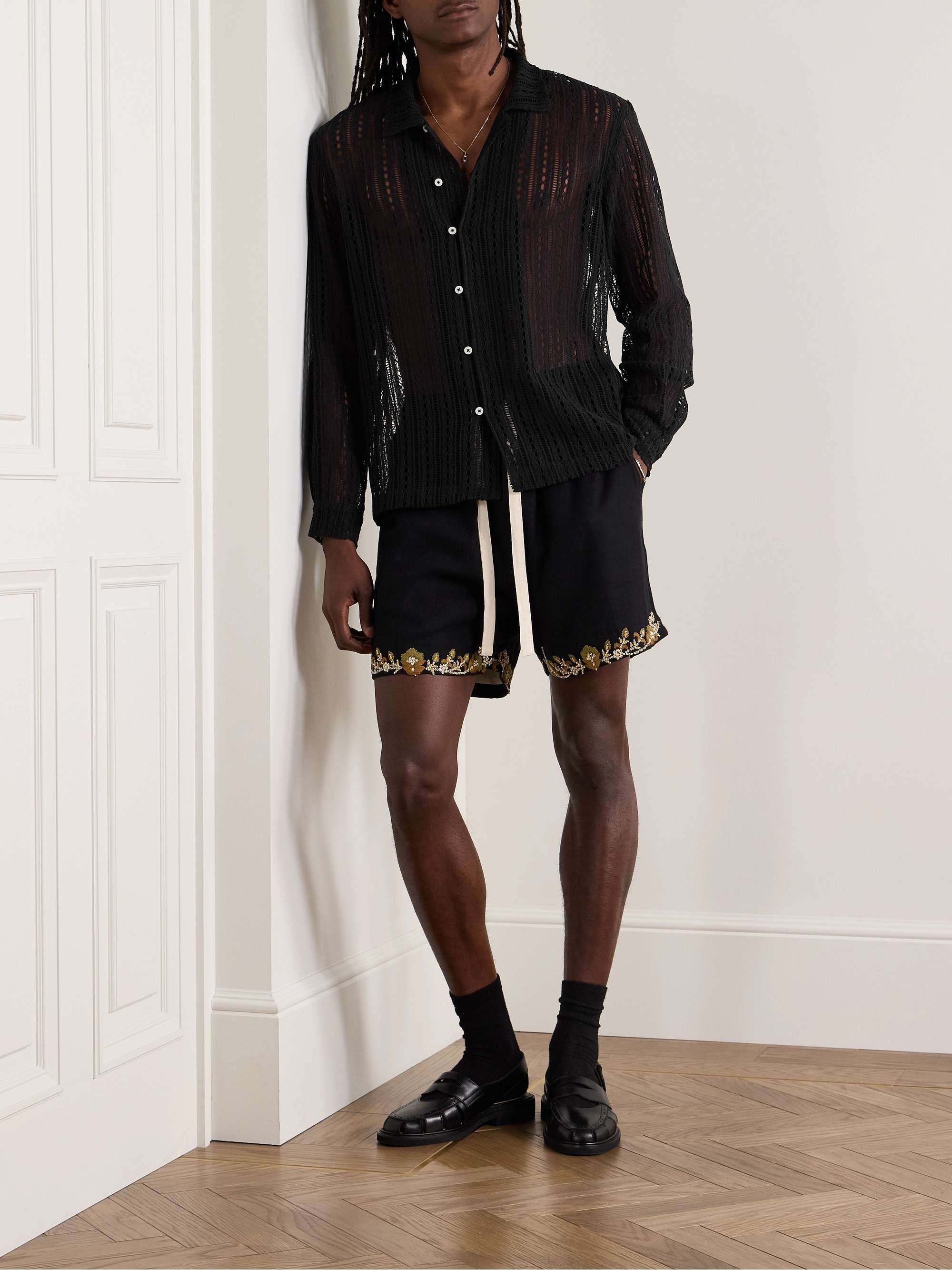 WALES BONNER + Lubaina Himid Snare Straight-Leg Crochet WALES BONNER + Lubaina Himid Snare Straight-Leg Crochet