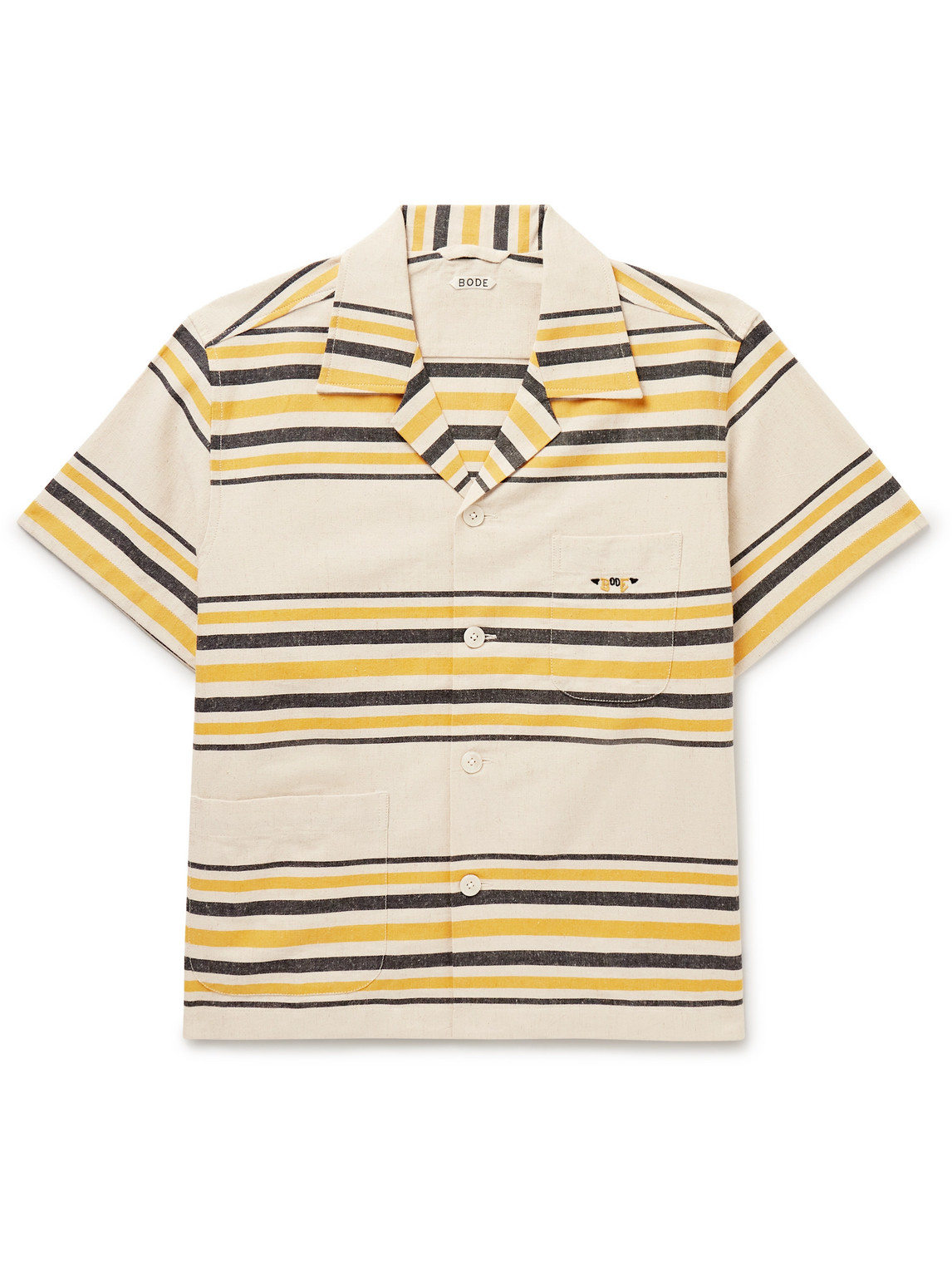 Bode Namesake Stripe Shirt In Yellow