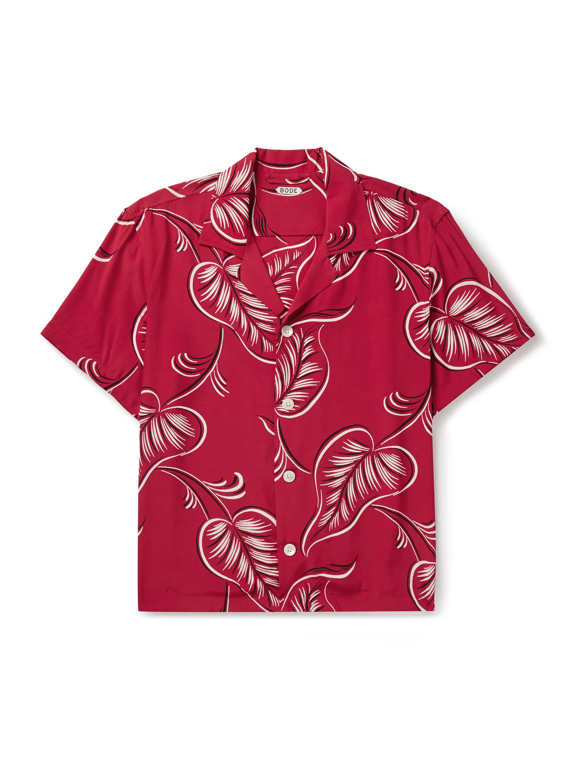 Bode Man Shirt Red Size L Viscose In Red
