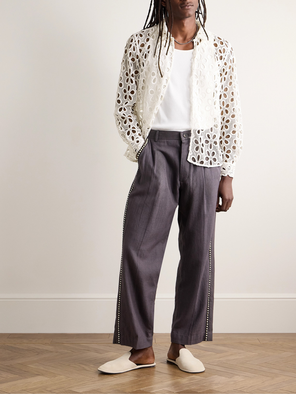 Primrose Broderie Anglaise Cotton-Lace Shirt — 2