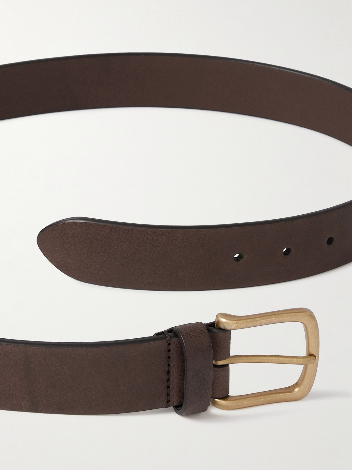 Shop Anderson's 3.5cm Leather Belt In Brown
