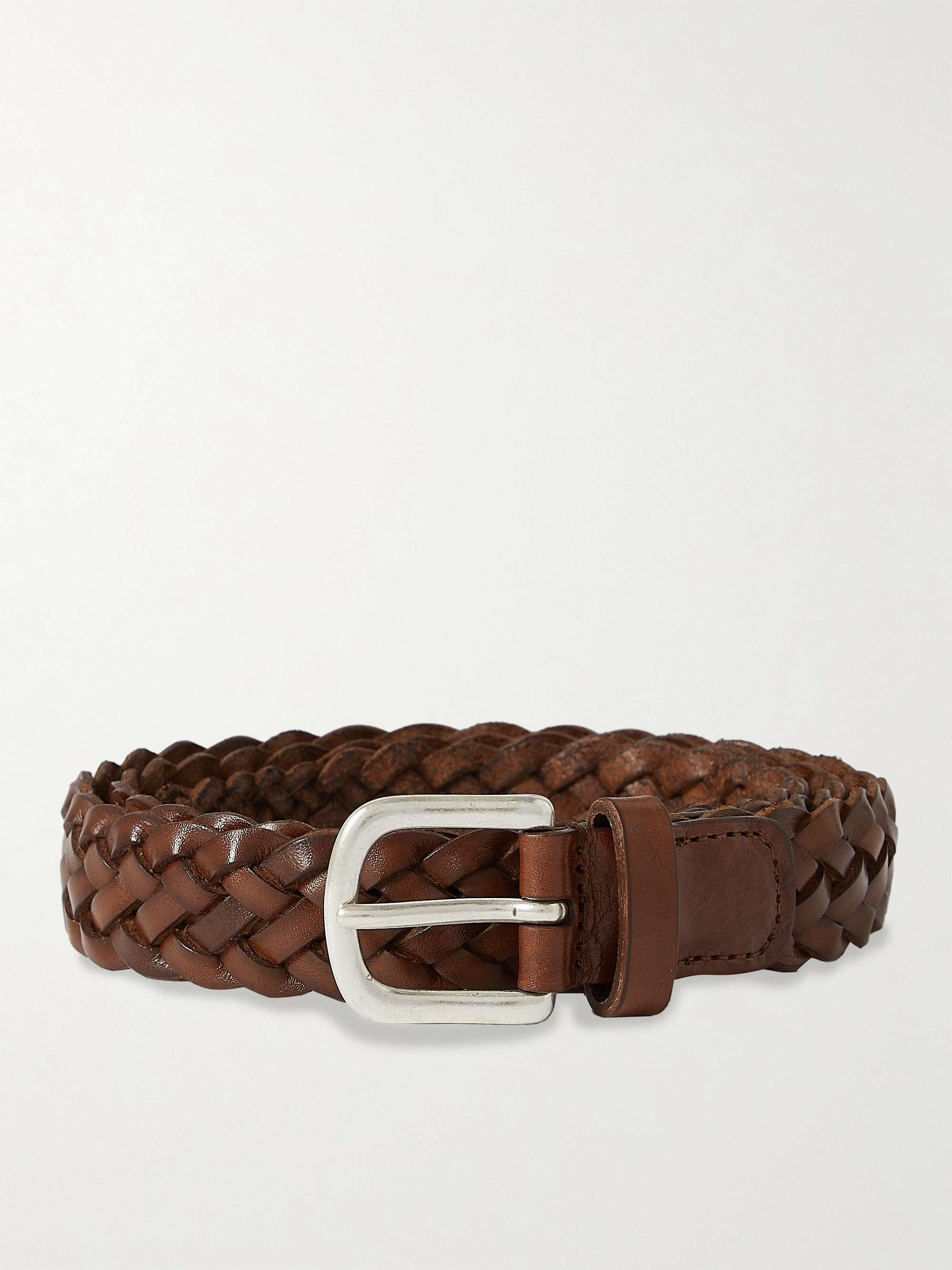 ANDERSON'S 3cm Woven Leather Belt for Men
