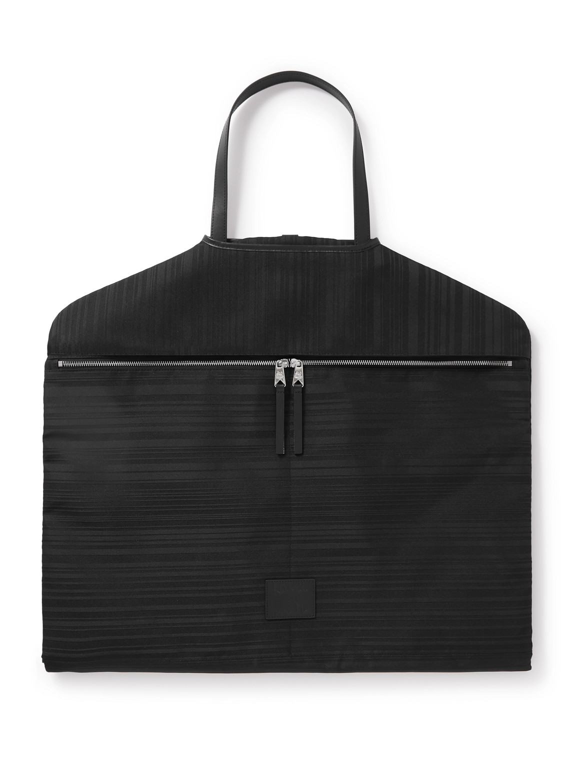 Paul Smith Striped Leather-trimmed Shell Suit Carrier In Black