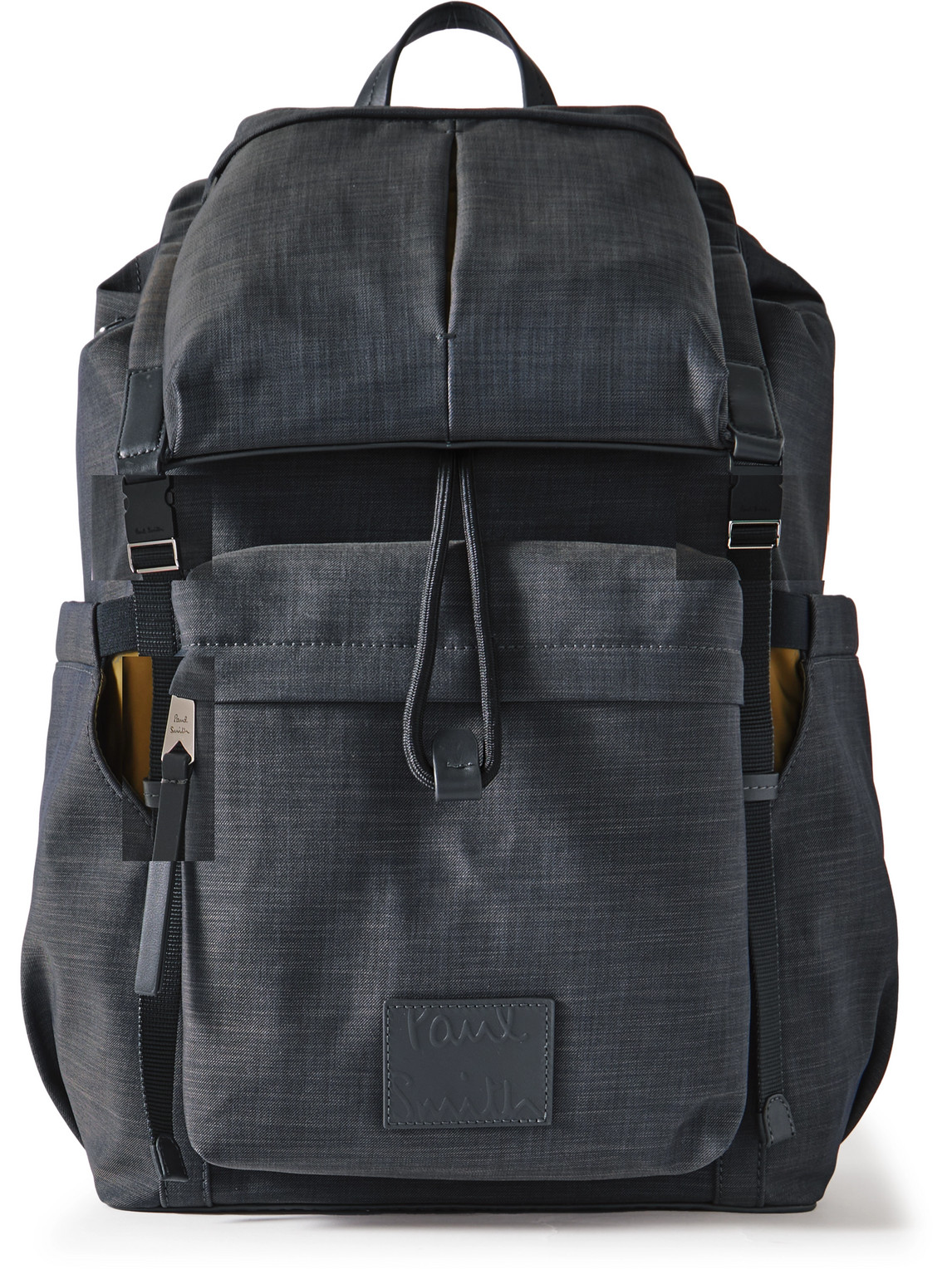 Shop Paul Smith Twill Backpack In Blue