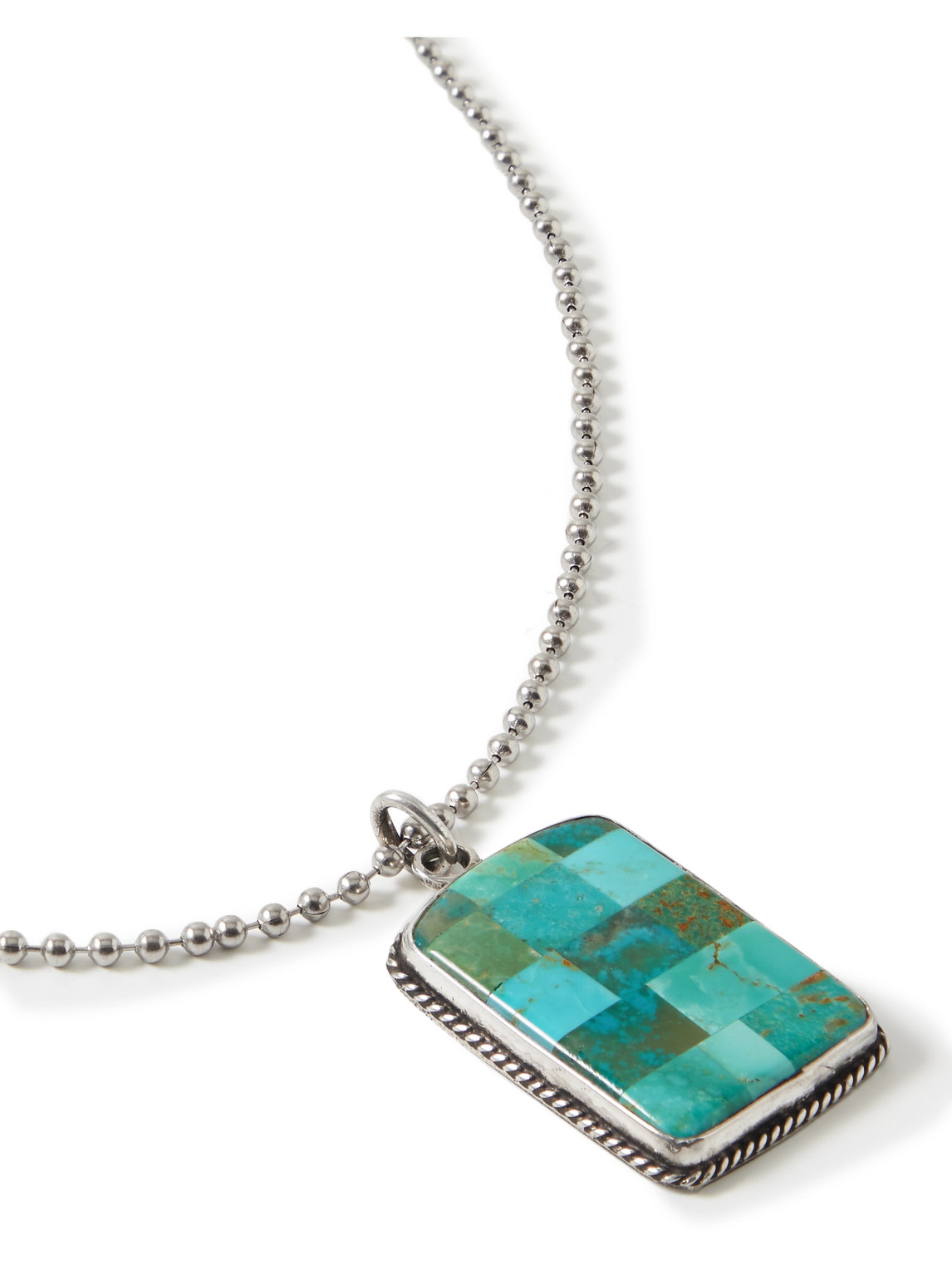 Tessale Silver Turquoise Pendant Necklace