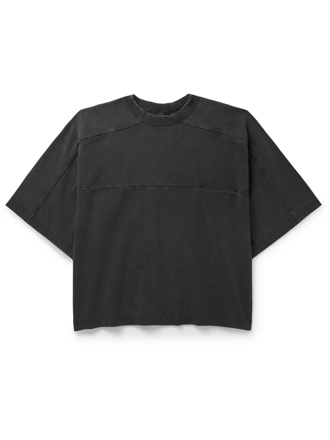 Entire Studios Panelled Organic Cotton-jersey T-shirt In Black