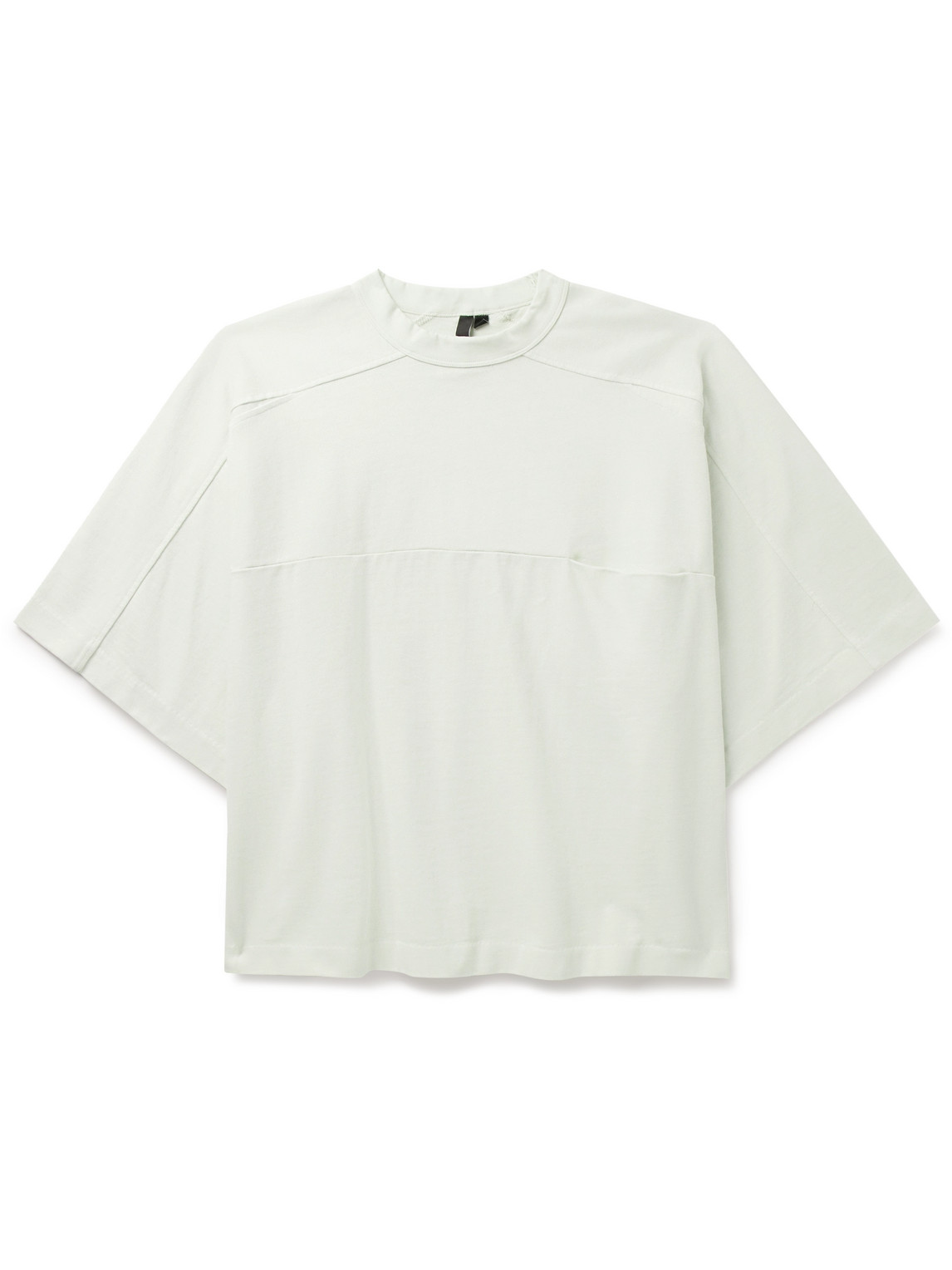 Entire Studios Panelled Organic Cotton-jersey T-shirt In Neutrals