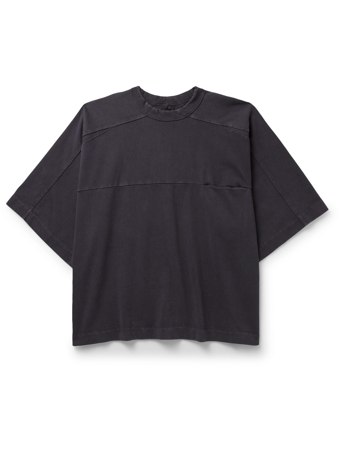 Entire Studios Panelled Organic Cotton-jersey T-shirt In Purple