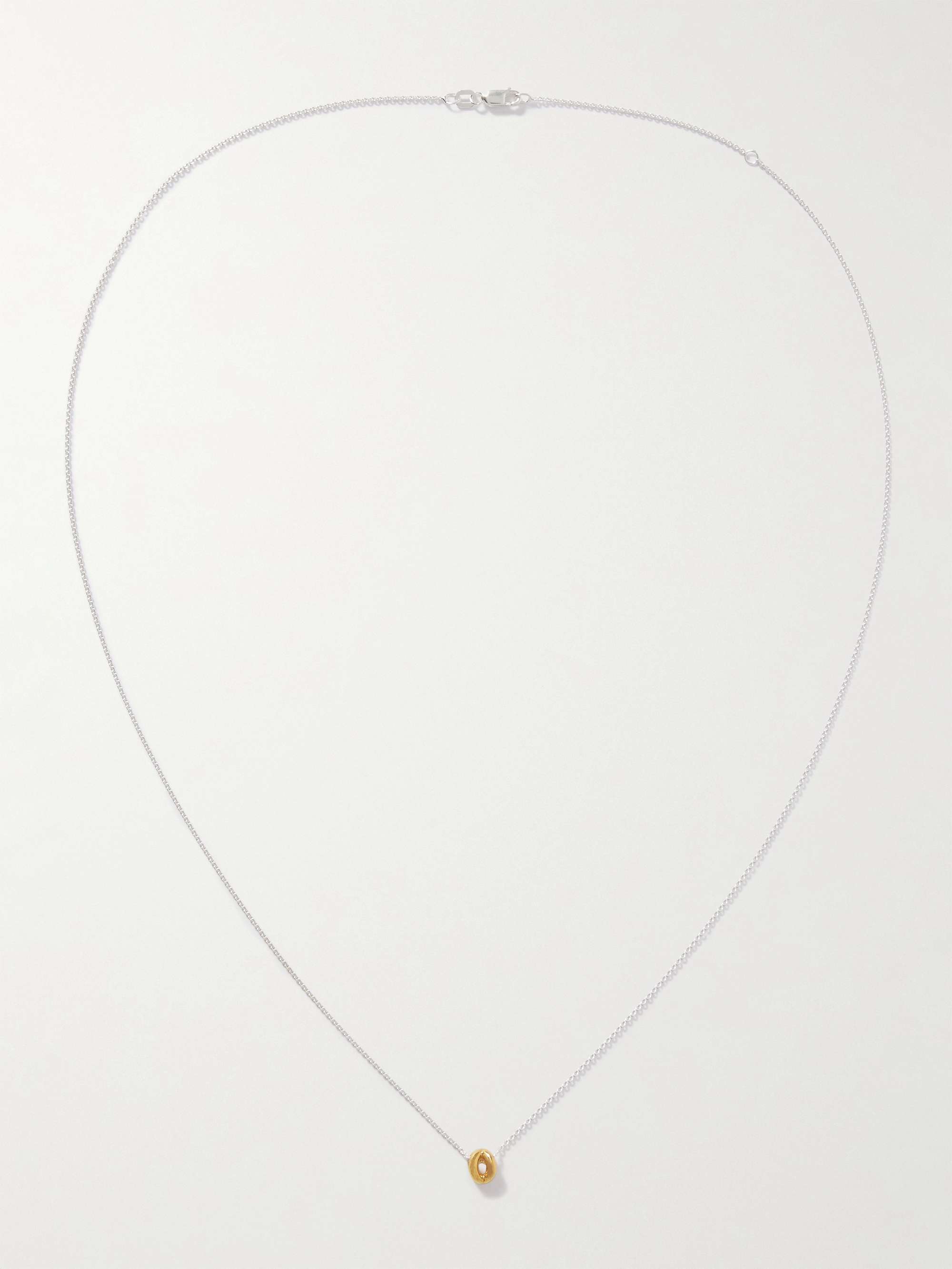 LE GRAMME Entrelacs Le 1 Sterling Silver and 18-Karat Gold Pendant Necklace