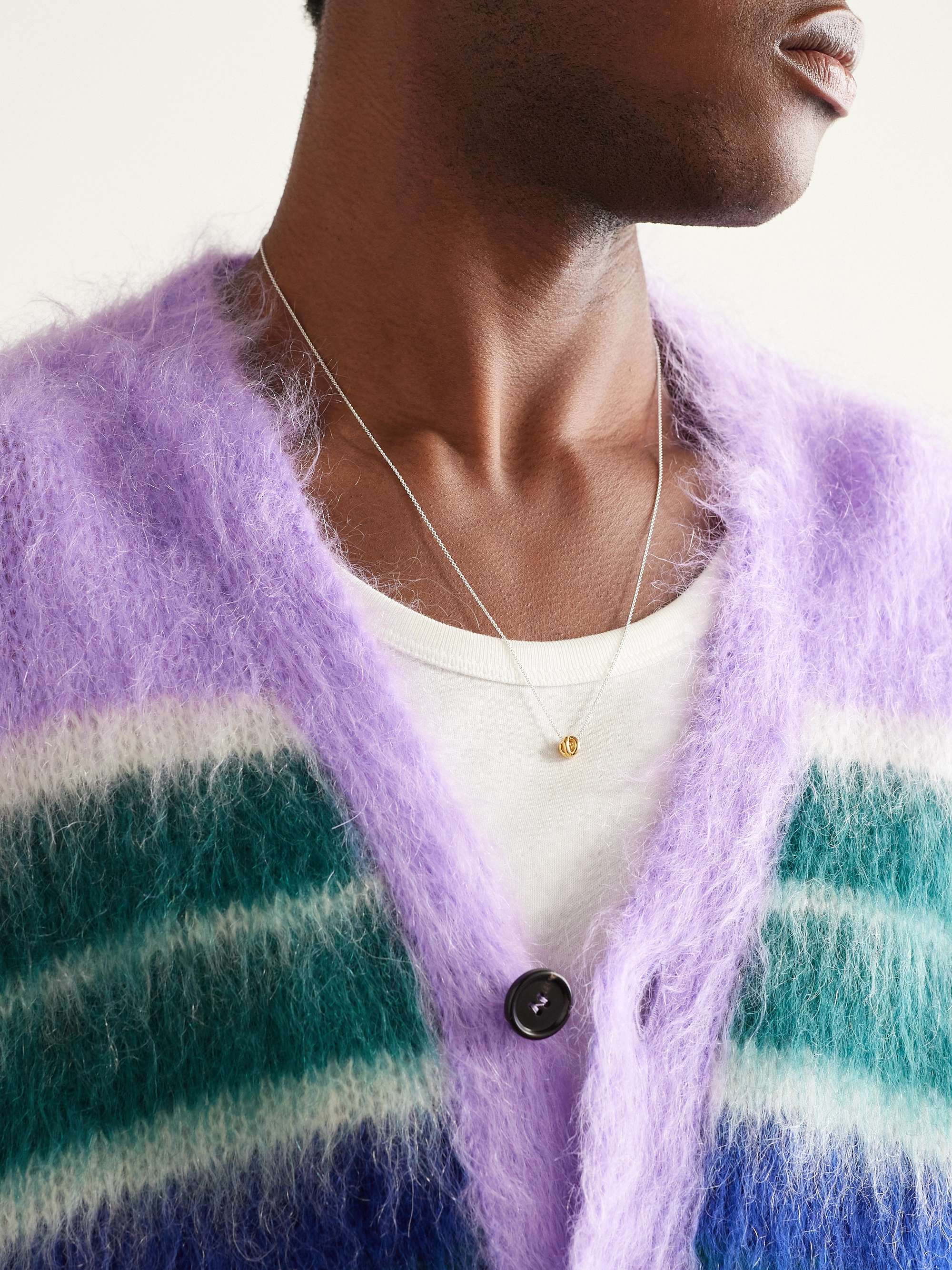 LE GRAMME Entrelacs Le 1 Sterling Silver and 18-Karat Gold Pendant Necklace