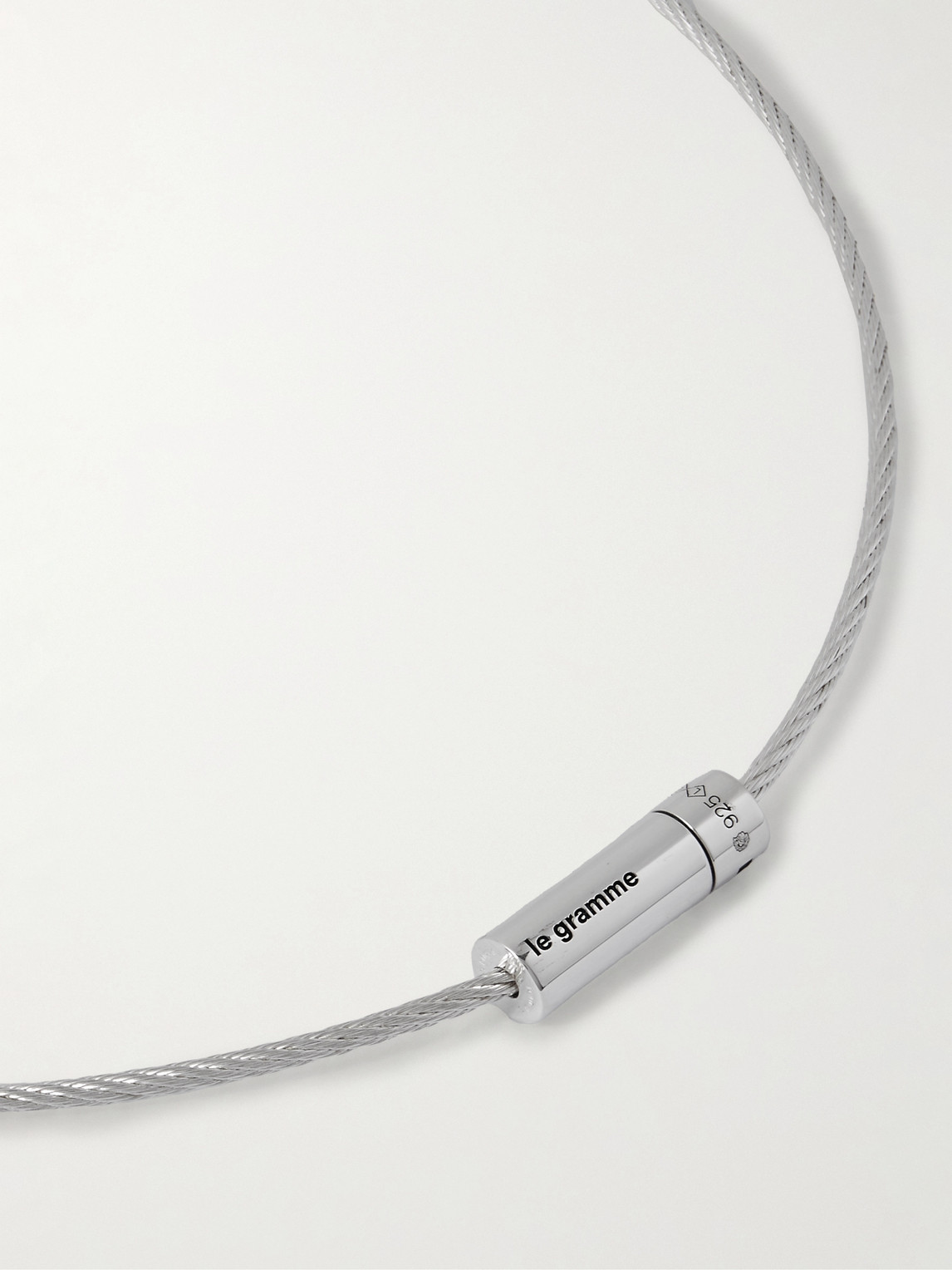 Le Gramme 9g Double Turn Polished Recycled-sterling Silver Cable Bracelet In Silver