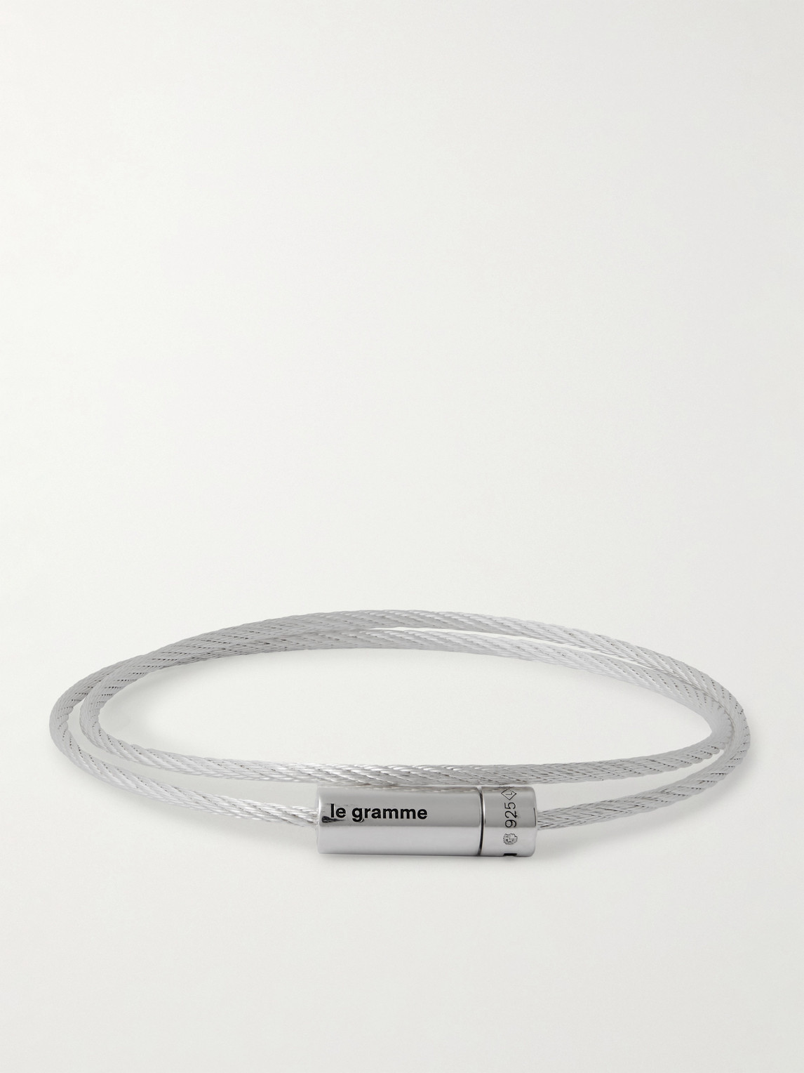 Le Gramme 9g Double Turn Polished Recycled-sterling Silver Cable Bracelet