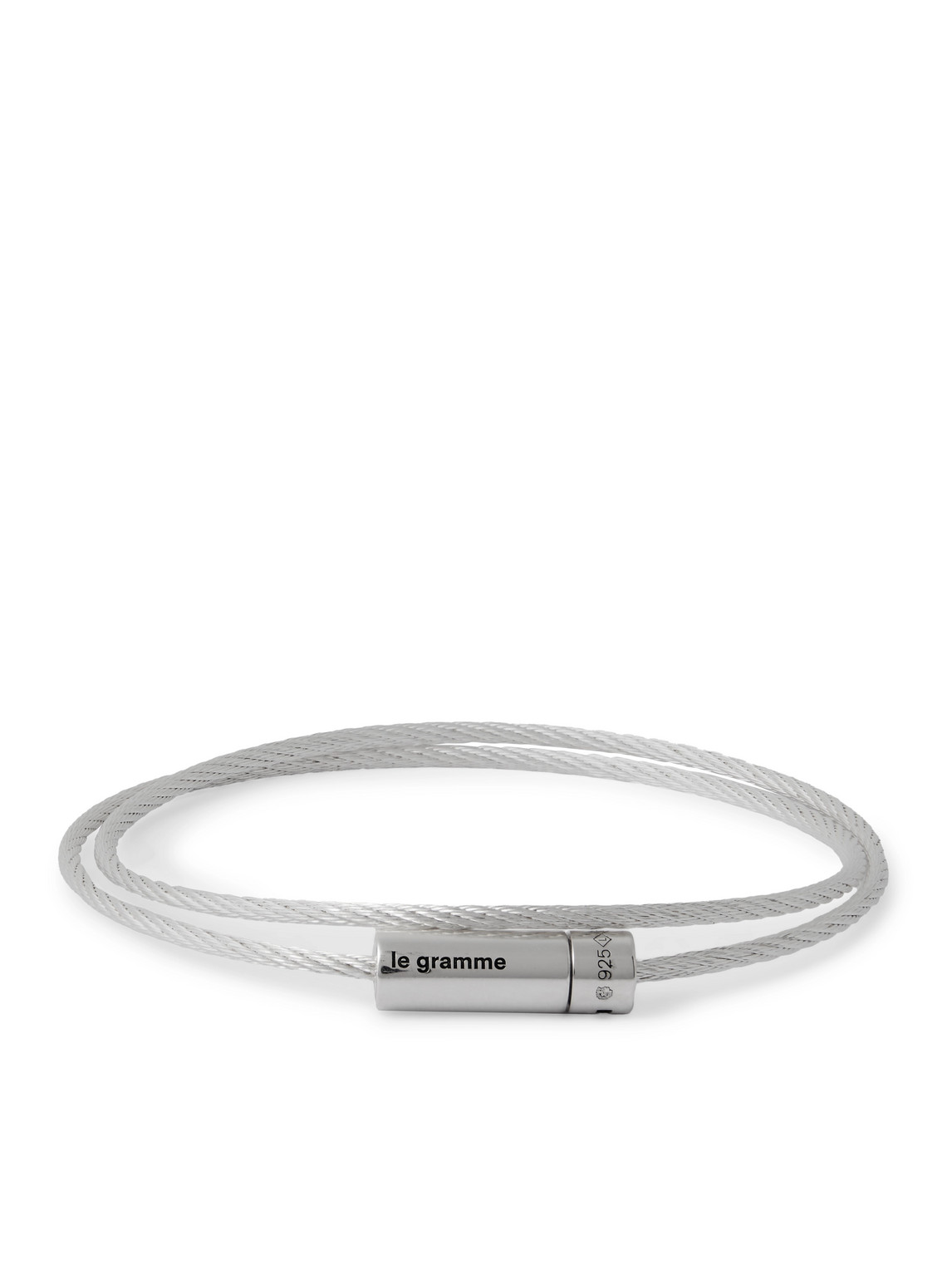 Le Gramme 9g Double Turn Polished Recycled-sterling Silver Cable Bracelet