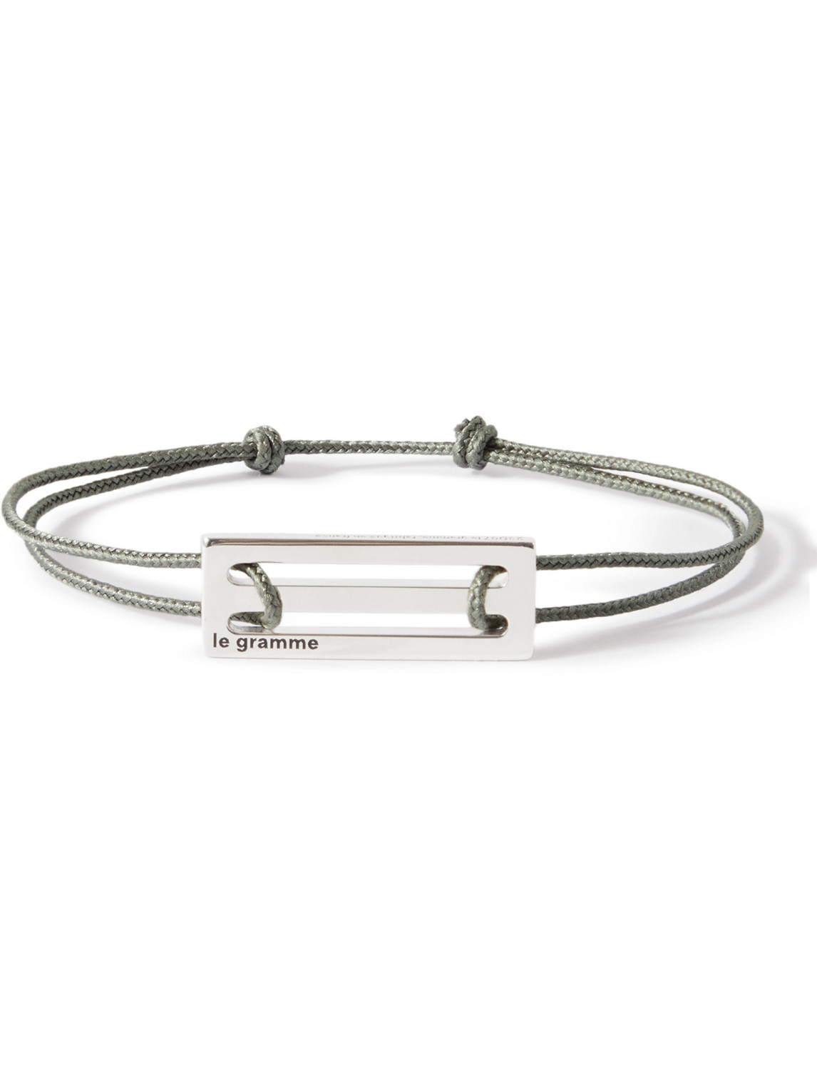 Le Gramme 2.5g Cord And Sterling Silver Bracelet