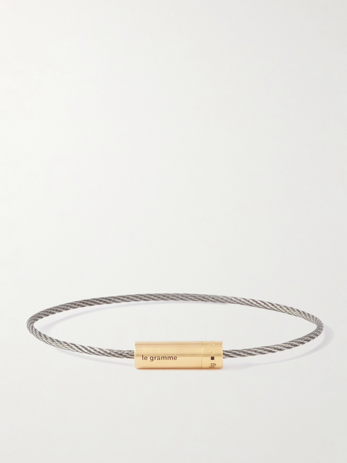 Le Gramme 6g 18-karat Gold, Titanium And Silver Bracelet