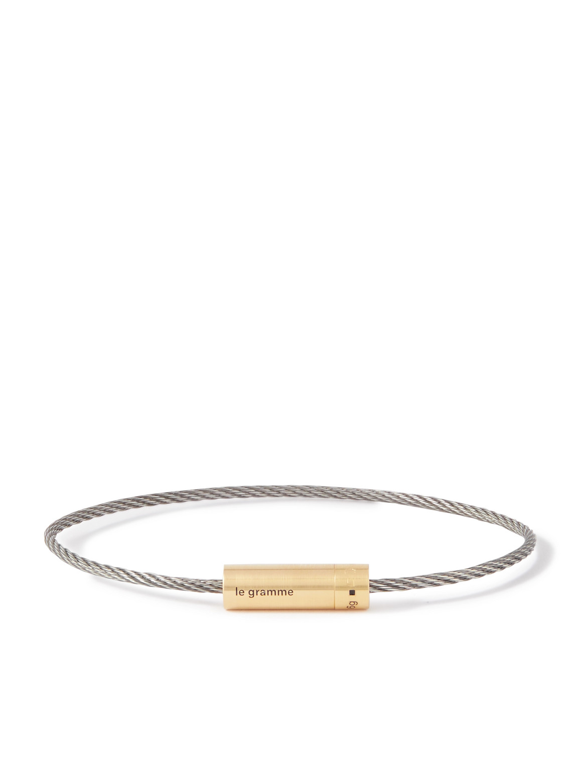 Le Gramme 6g 18-karat Gold, Titanium And Silver Bracelet