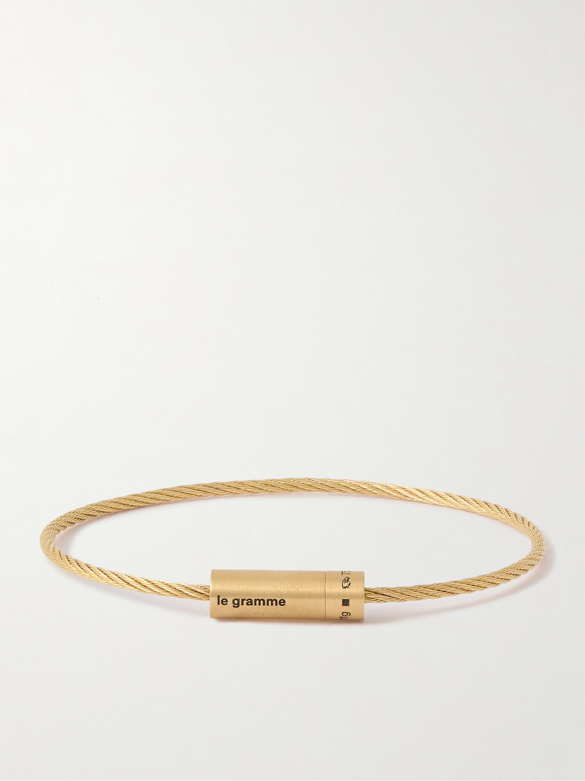 LE GRAMME 11g Brushed 18-Karat Gold Braceleten