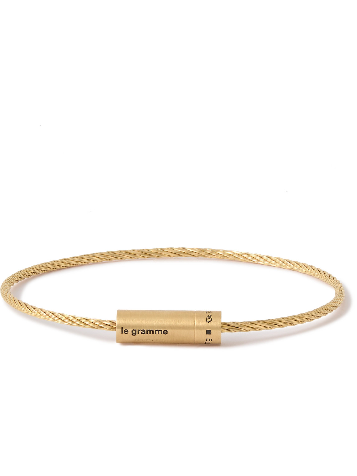 11g Brushed 18-Karat Gold Bracelet
