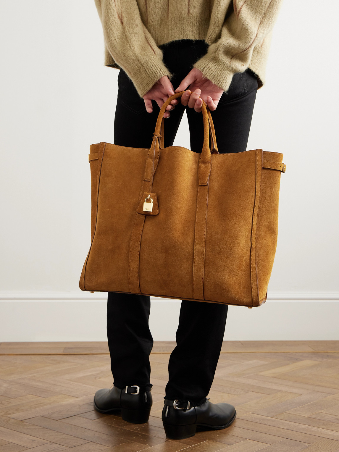 Cabas Large Suede Tote Bag — 2