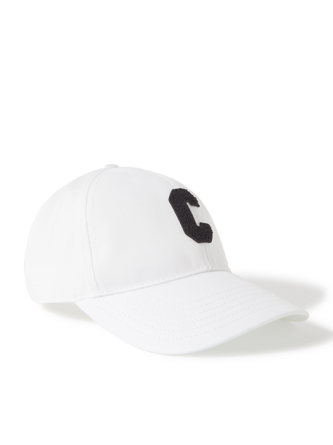 Celine Logo-appliquéd Cotton-gabardine Baseball Cap In White