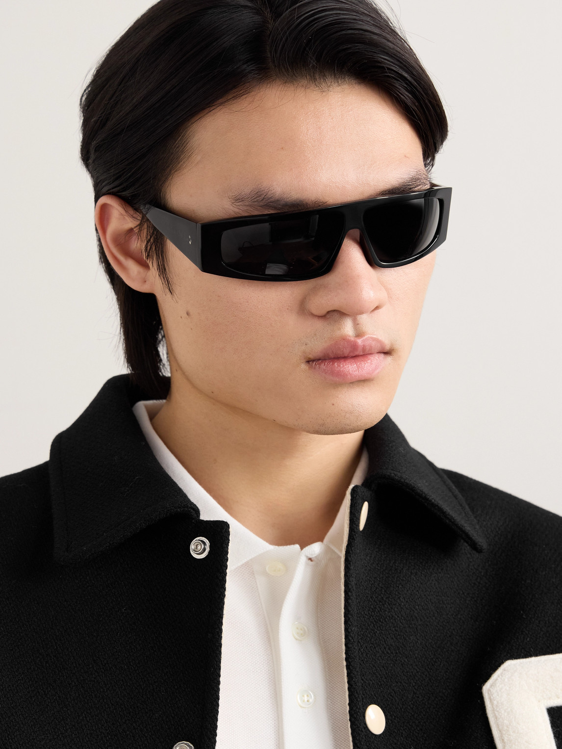 CELINE Monochrome 08 D-Frame Acetate Sunglasses — 2