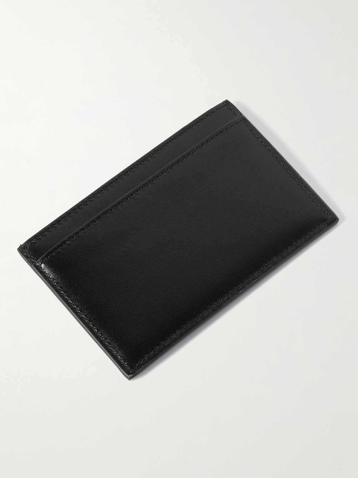 Celine Triomphe Logo-embossed Leather Cardholder In Black