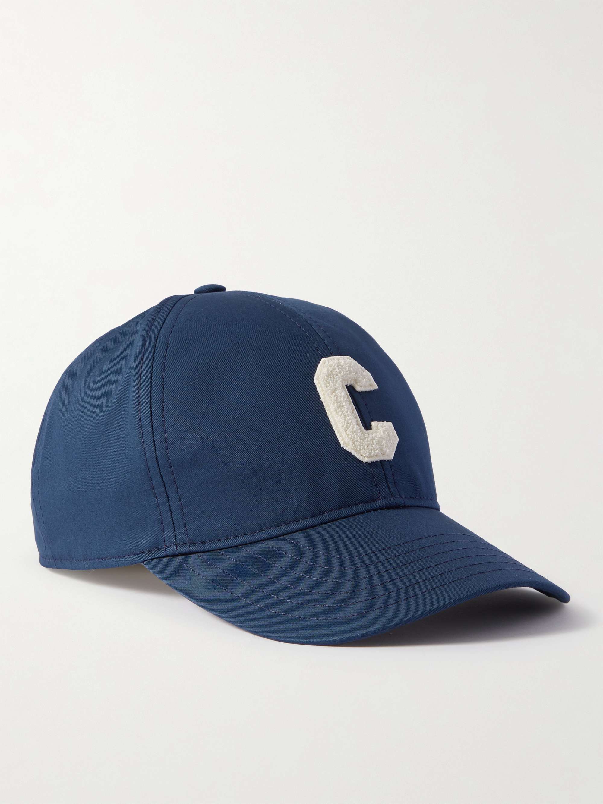 Logo-Appliquéd Cotton-Gabardine and Mesh Baseball Cap