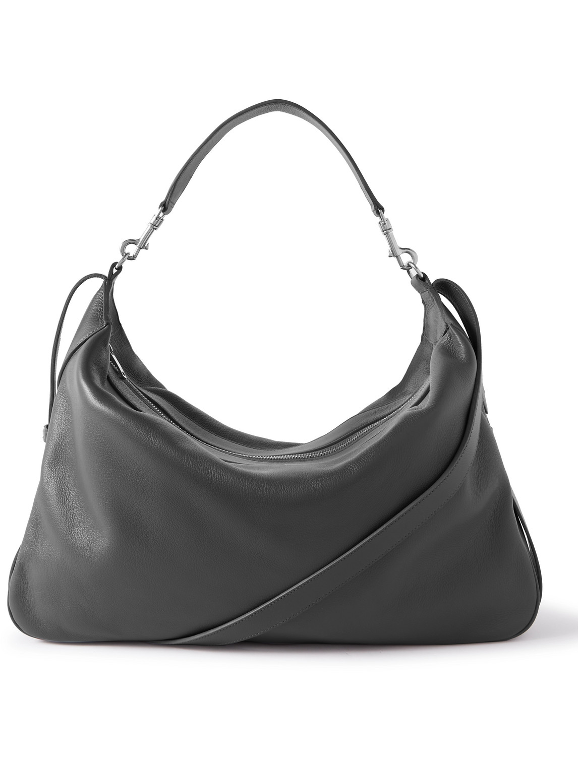 Celine Romy Large Full-grain Leather Messenger Bag In Gray
