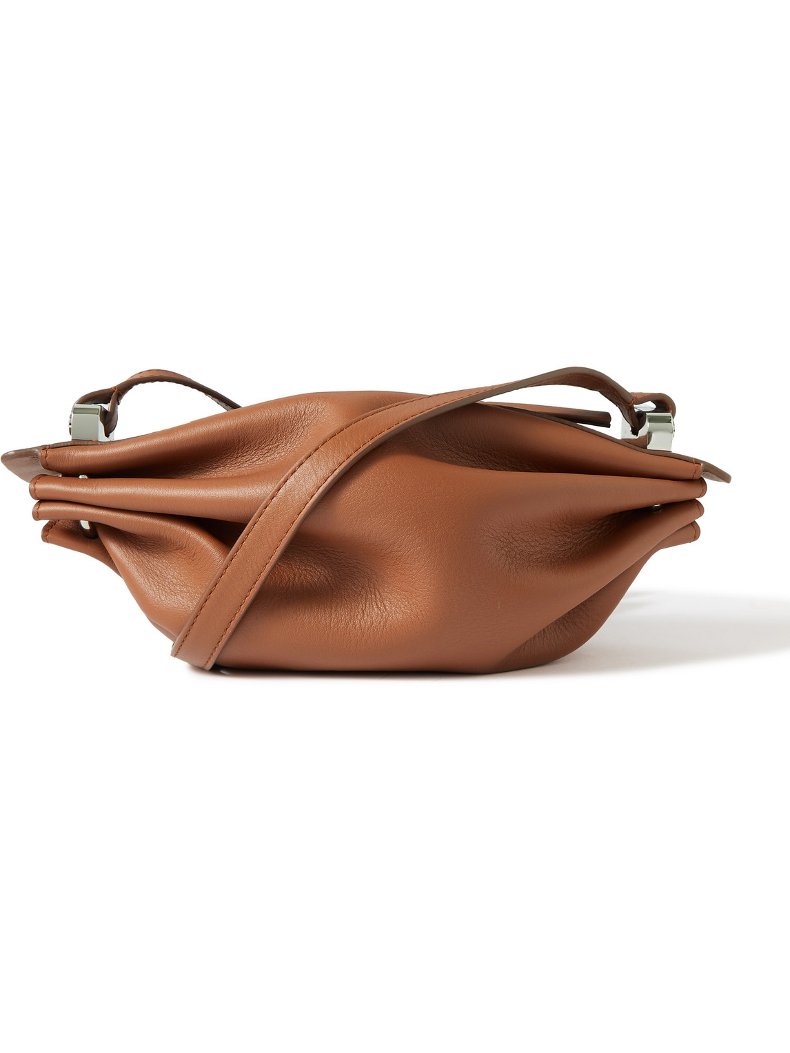 Bonastre Bon Bon Leather Messenger Bag In Brown