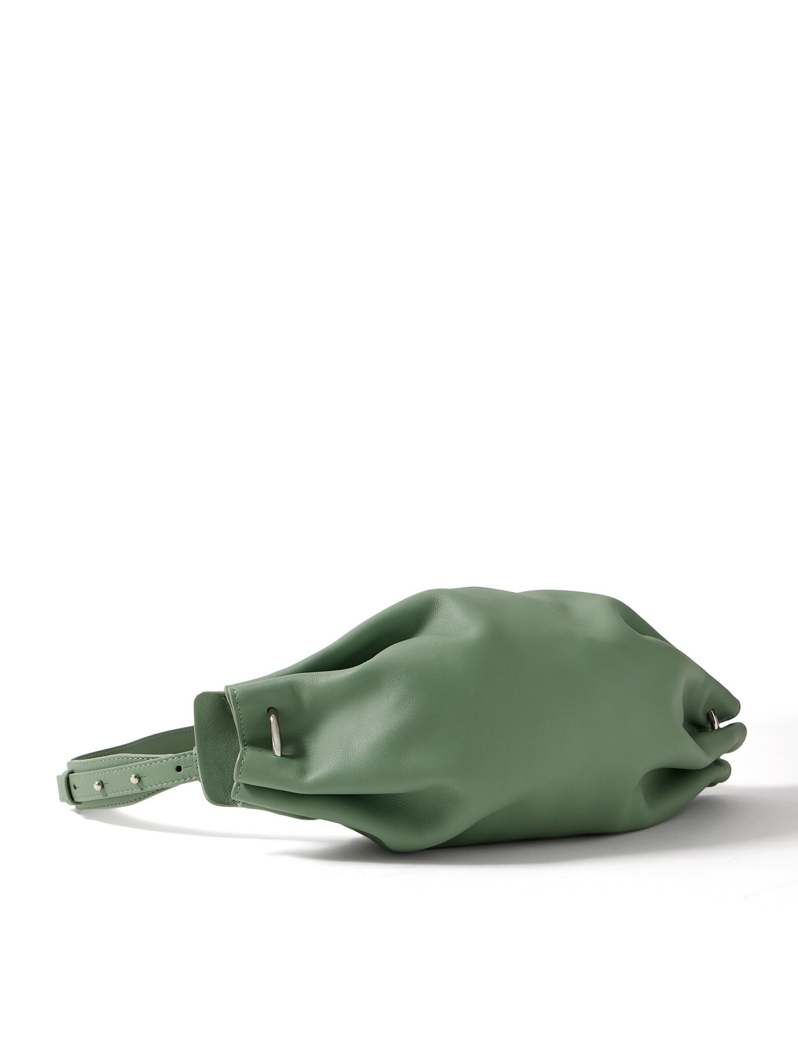 Bonastre Ring Leather Messenger Bag In Green
