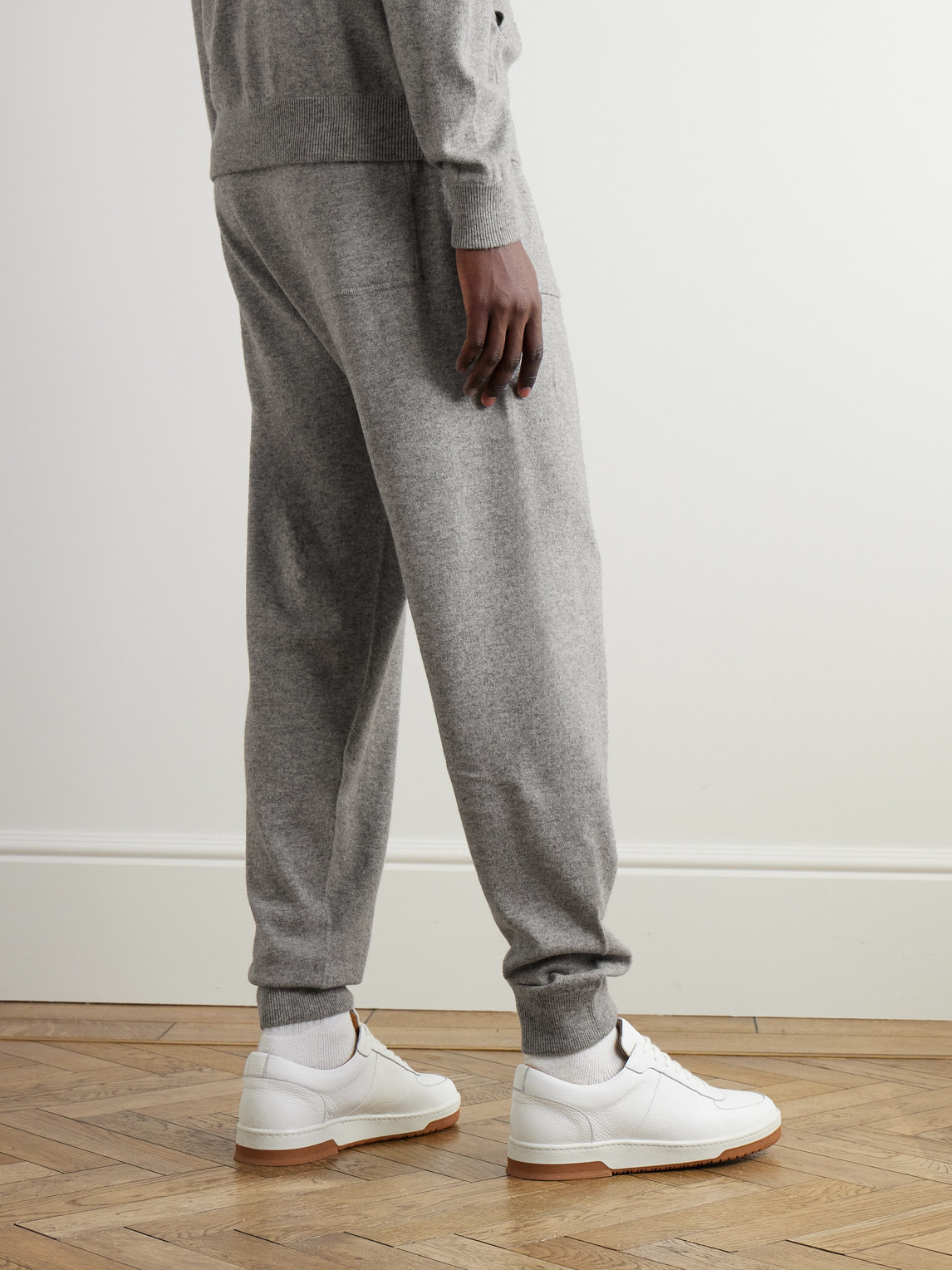 Shop Mr P Wool And Cashmere-blend Sweatpants In Gray