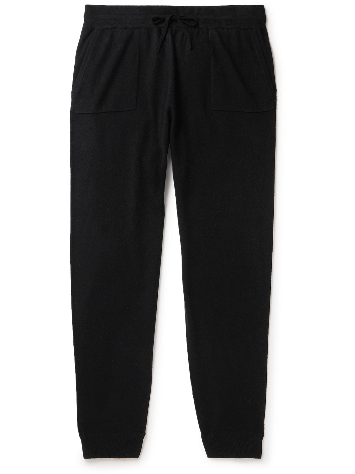 Mr P Wool And Cashmere-blend Sweatpants In Black