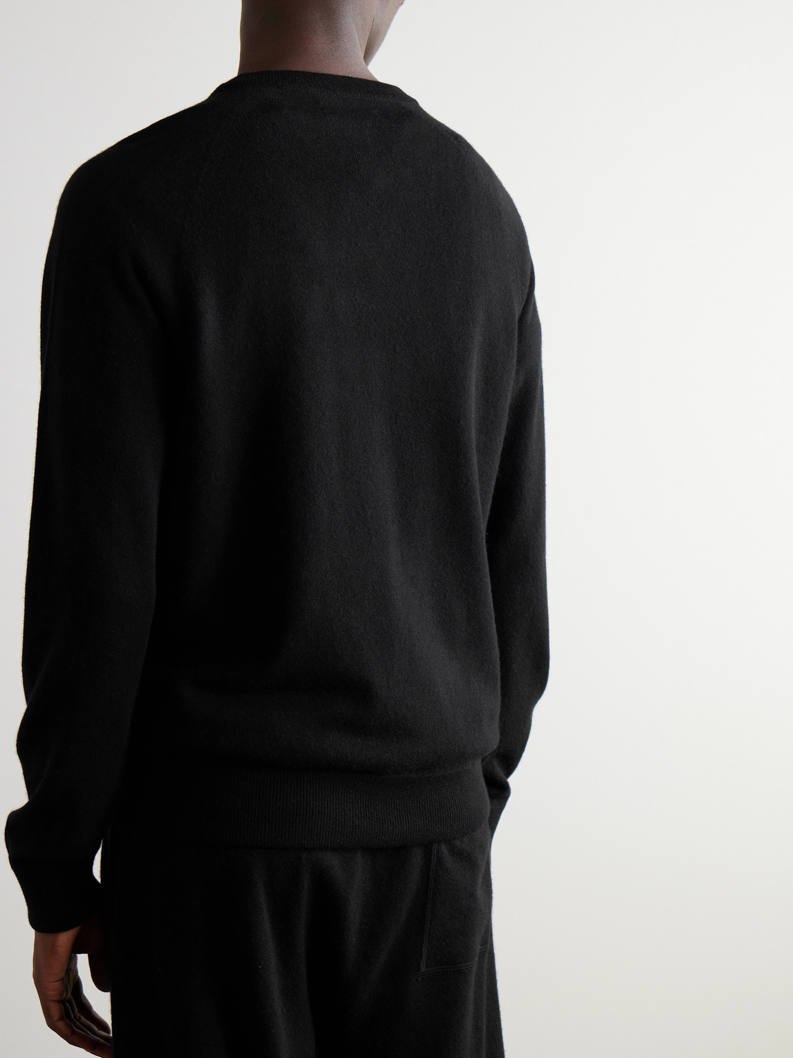 Shop Mr P Wool And Cashmere-blend Sweater In Black