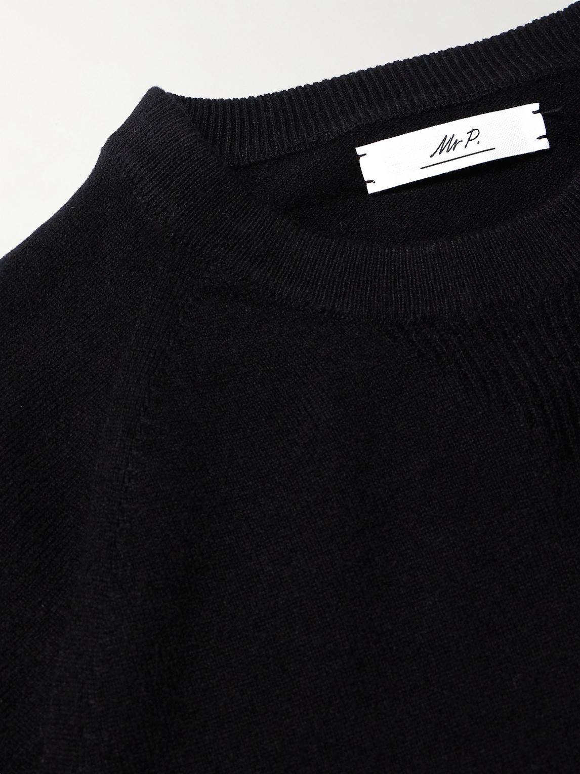 Shop Mr P Wool And Cashmere-blend Sweater In Black