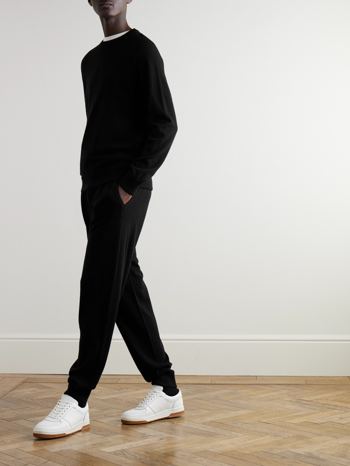 Shop Mr P Wool And Cashmere-blend Sweater In Black