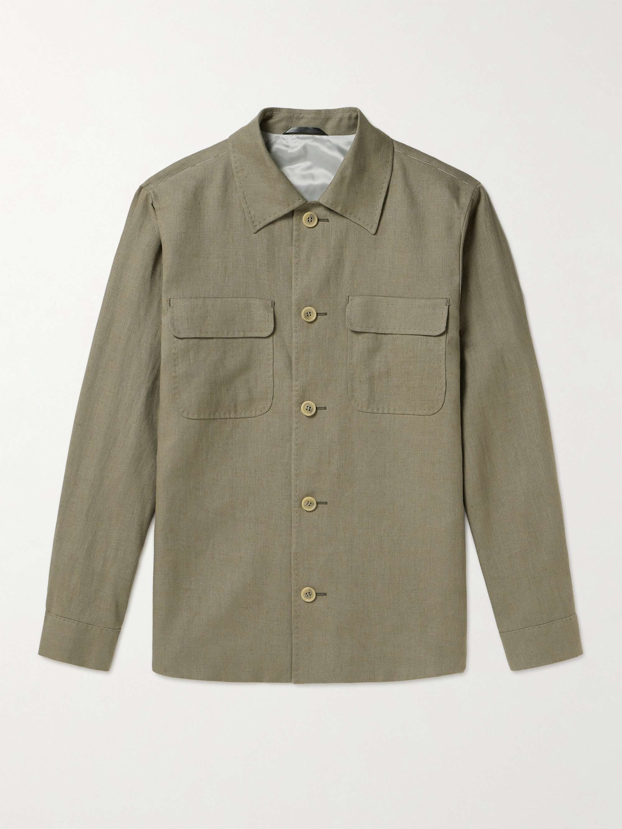 MR P. Linen Overshirt for Men | MR PORTER