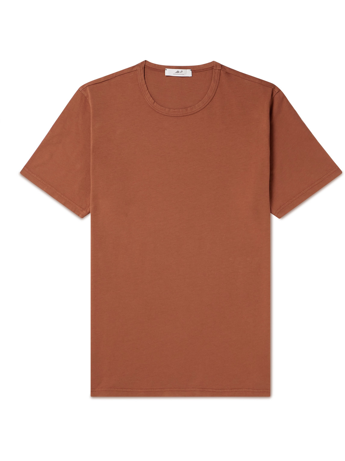 Mr P Garment-dyed Cotton-jersey T-shirt In Orange