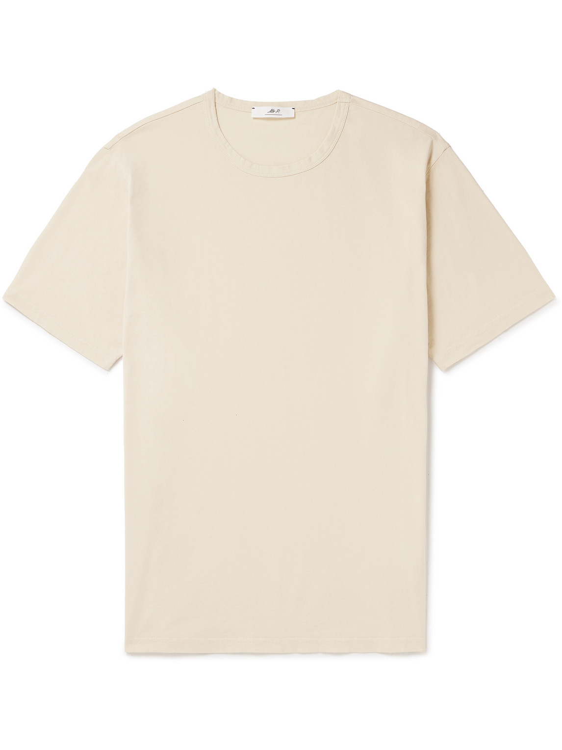 Mr P Garment-dyed Cotton-jersey T-shirt In Neutrals