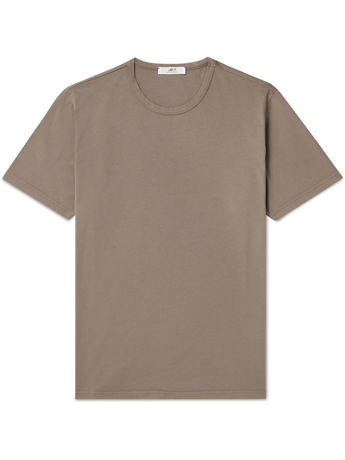 Mr P Garment-dyed Cotton-jersey T-shirt In Brown