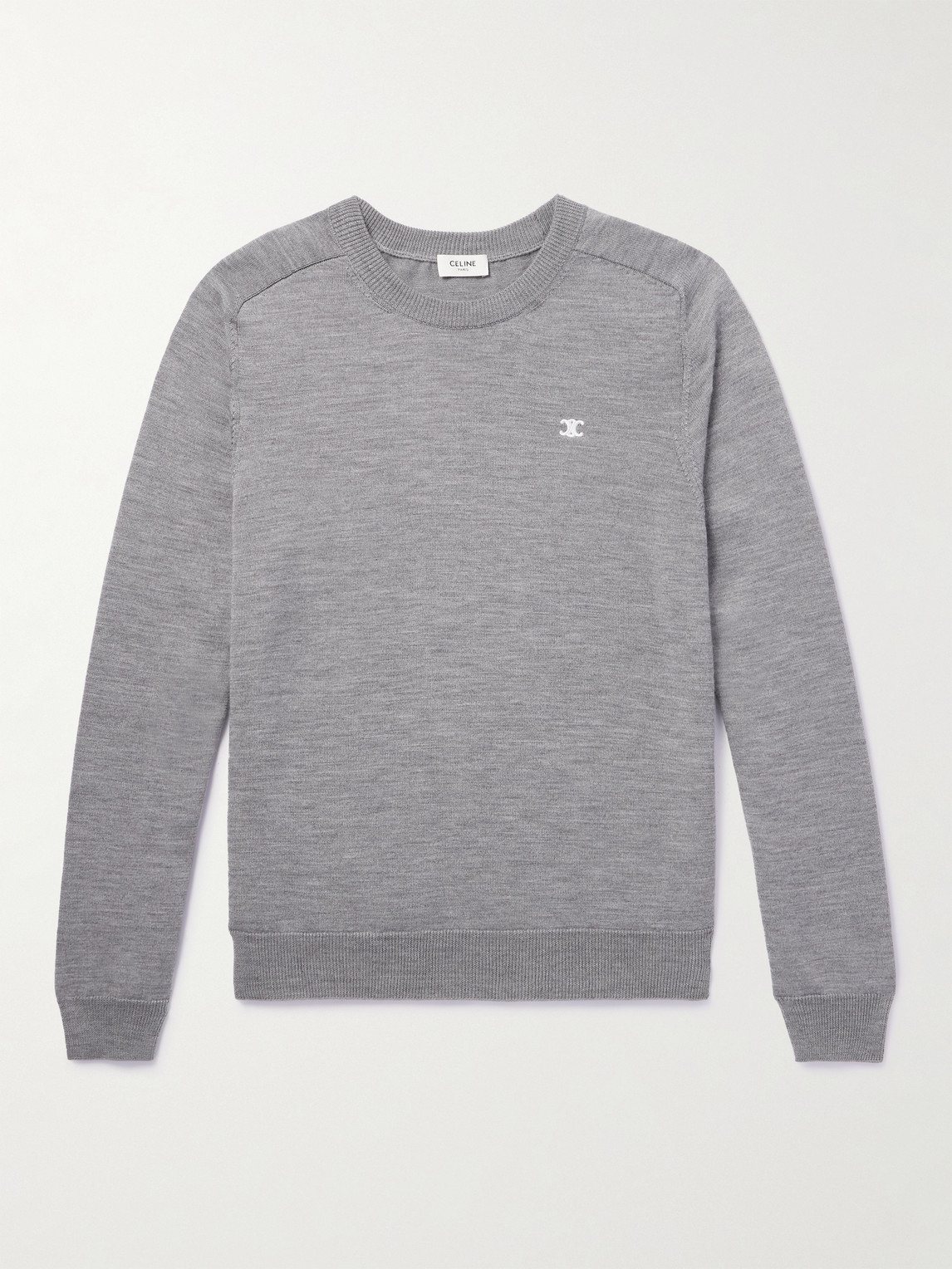 Logo-Embroidered Wool Sweater