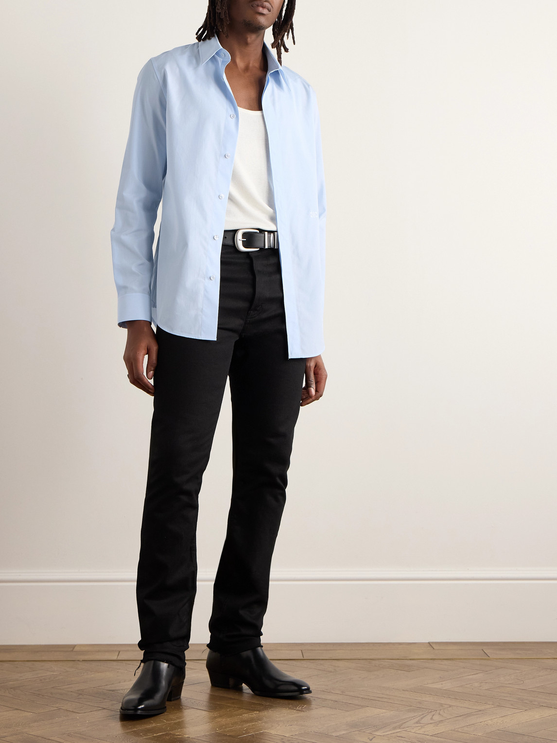 Logo-Embroidered Cotton-Poplin Shirt — 2