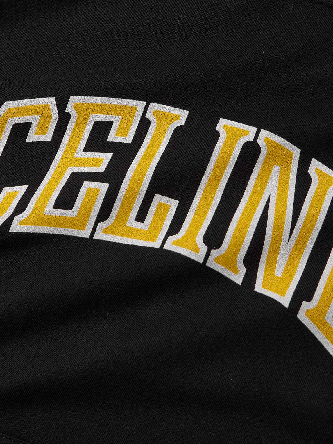 Celine Logo-print Cotton-blend Jersey Hoodie In Black