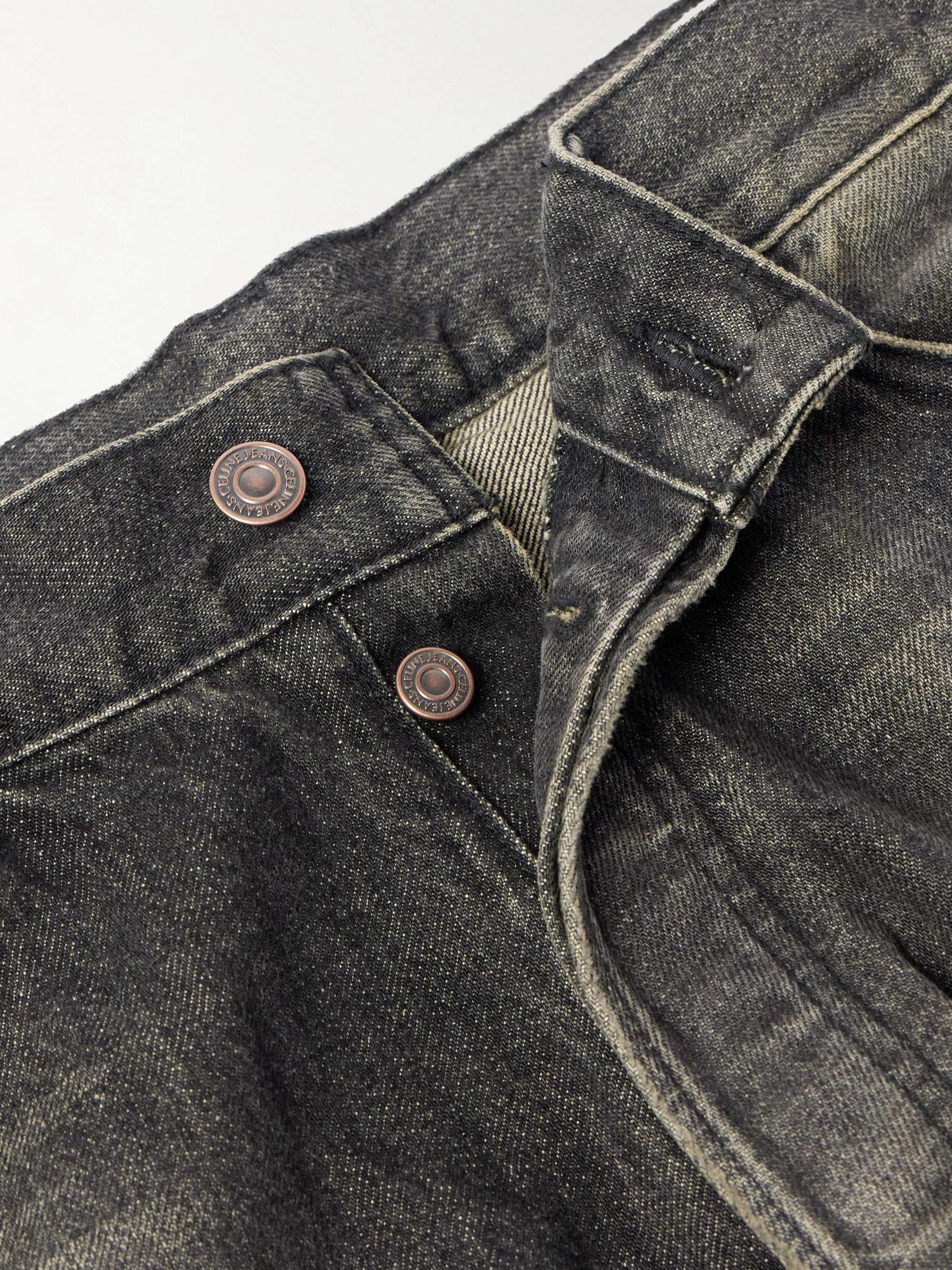 CELINE HOMME Wesley Straight-Leg Distressed Jeans for Men CELINE HOMME Wesley Straight-Leg Distressed Jeans for Men
